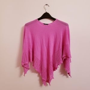 [SOLD] Burberry London Pink Wool/Cashmere Poncho Shawl